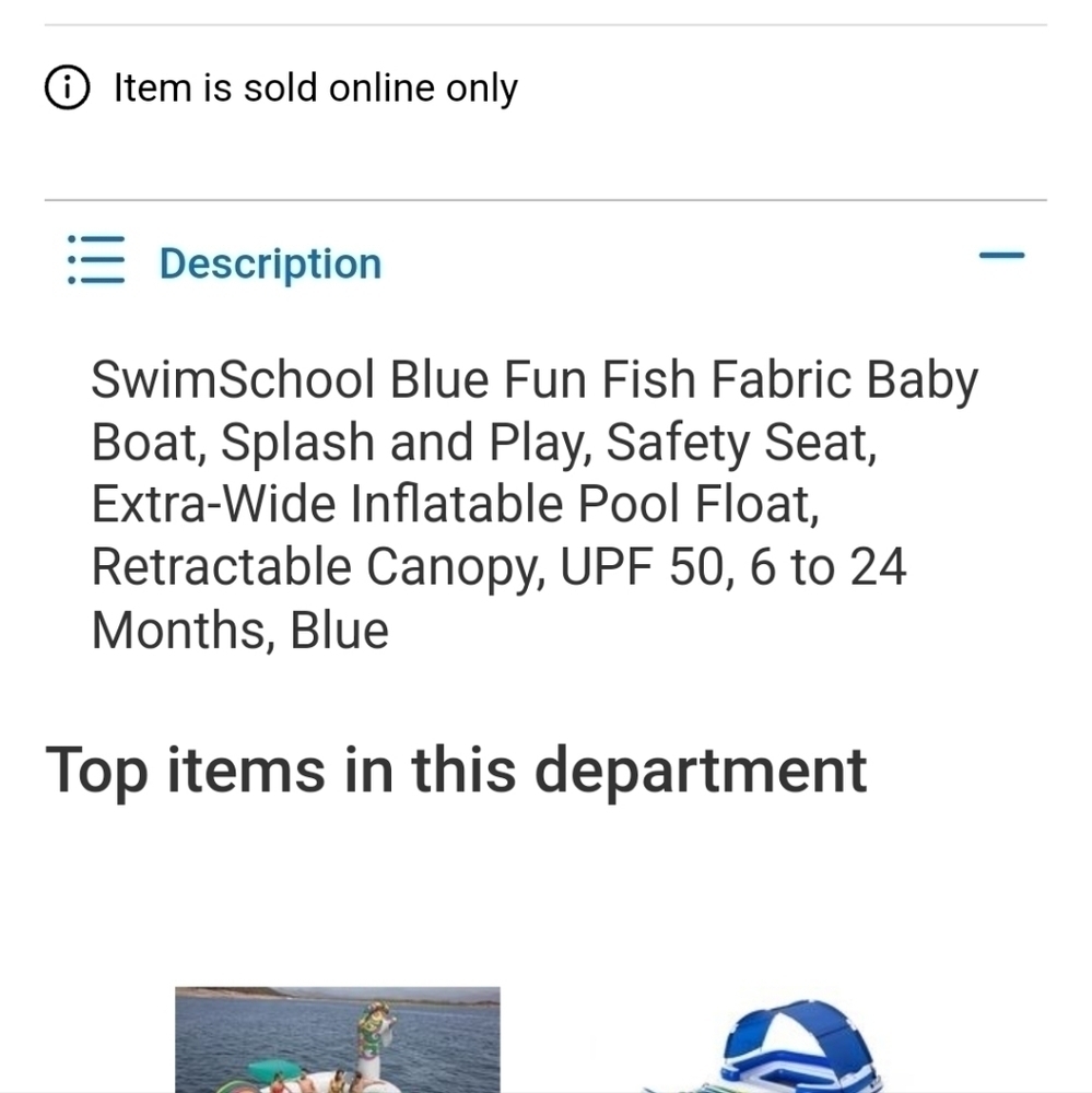 Kids SwimSchool Fun Fish BabyBoat in Blue by Aqua Leisure 6-24 months New - Picture 10 of 12